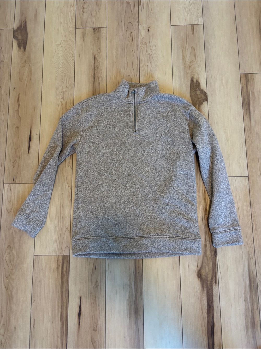 Boy’s Heather Gray Quarter-Zip Sweater
